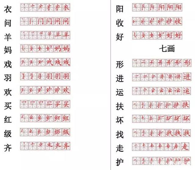 语文老师整理：560个小学常用汉字笔画笔顺表！小学阶段多练习