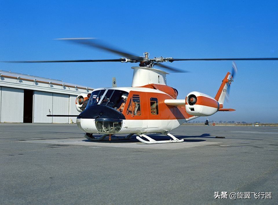 贝尔高速复合式直升机初尝试，加装喷气发动机和机翼的贝尔533