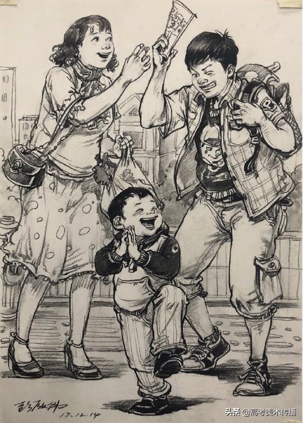 高分速写教室场景,央美速写场景高分