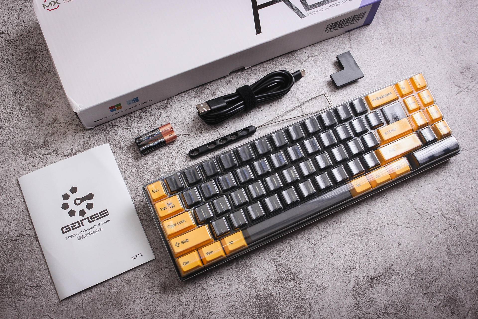 高斯机械rgb键盘测评,高斯alt71双模迷你机械键盘