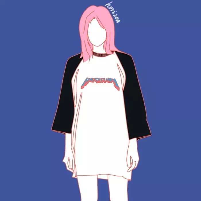 森系简约黑白手绘头像,个性原宿风手绘头像