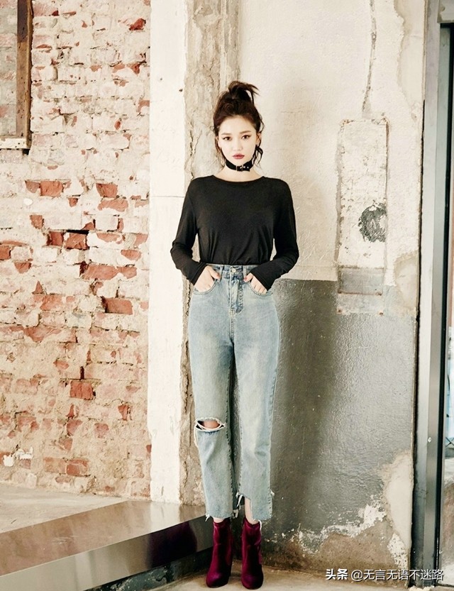 高冷御姐风冬季裤子搭配,暗黑御姐风穿搭牛仔裤
