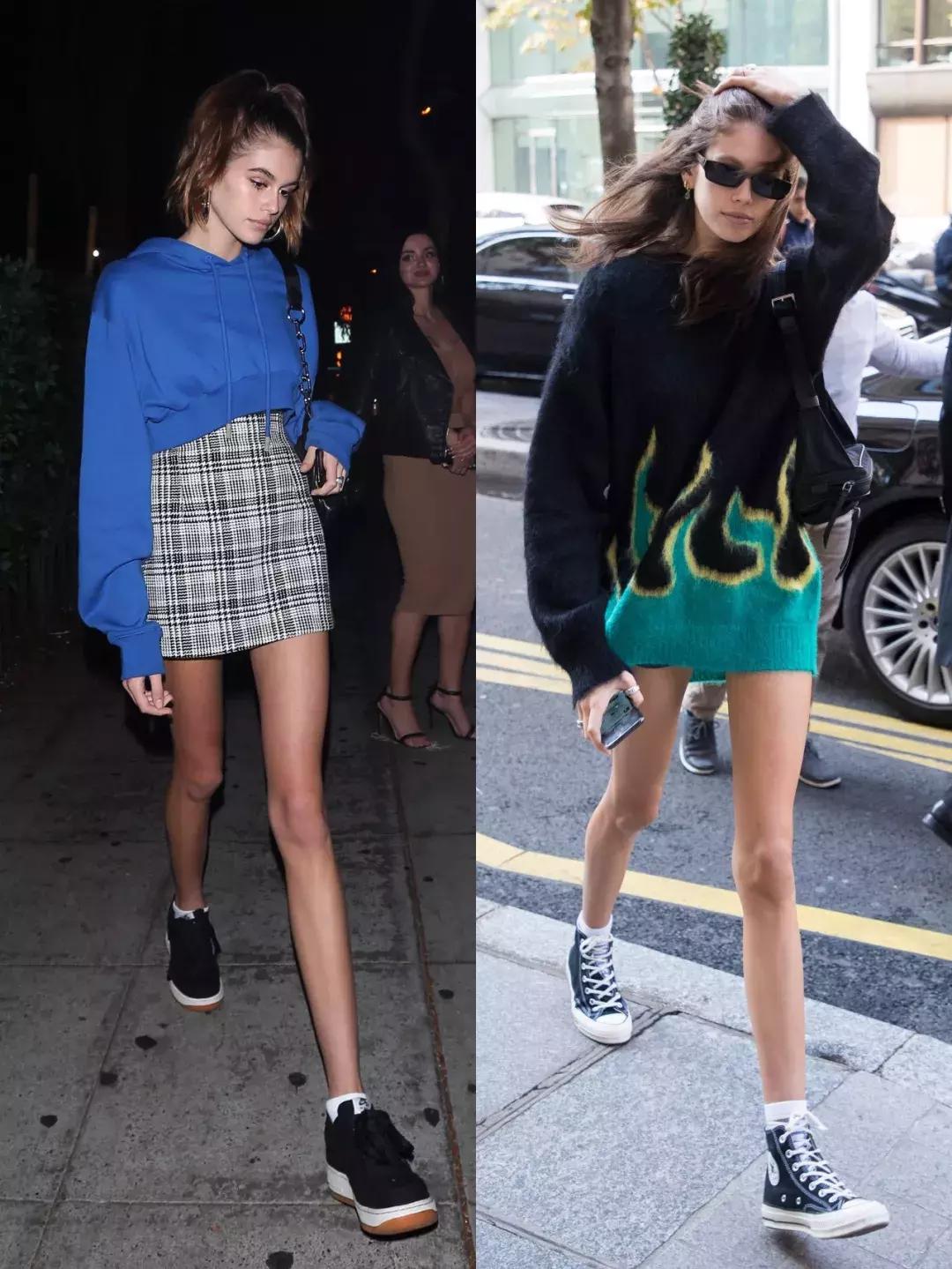 天气回暖怎么穿?裙子+运动鞋是时尚人群中热度最高的搭配法则