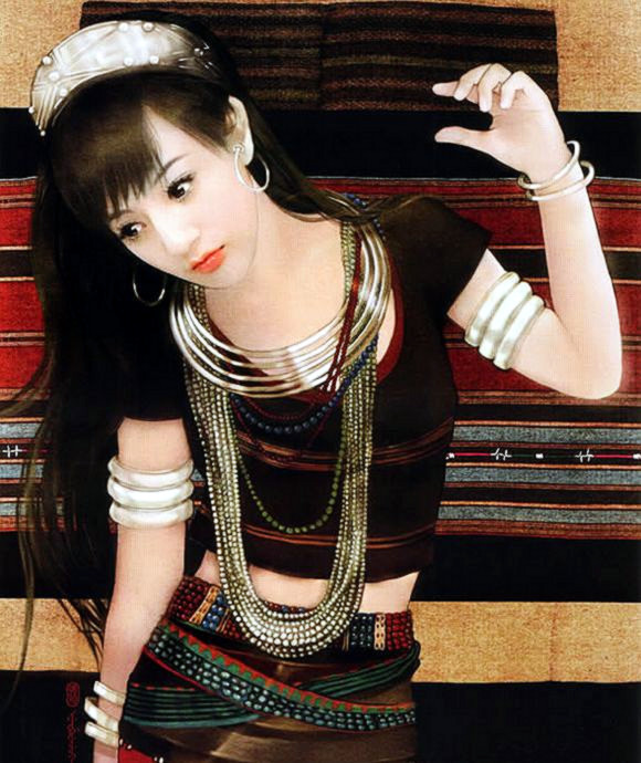 东方画姬---德珍彩绘古典美女画