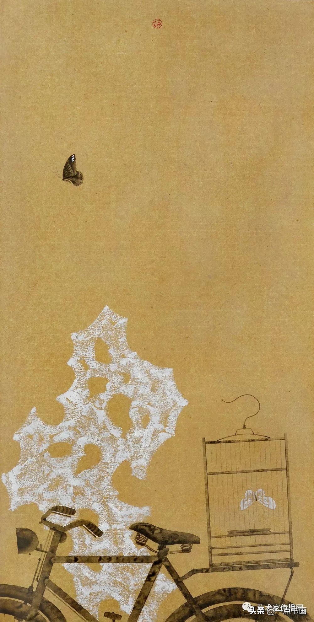 这位画家喜欢画鸟笼子，啥意思？