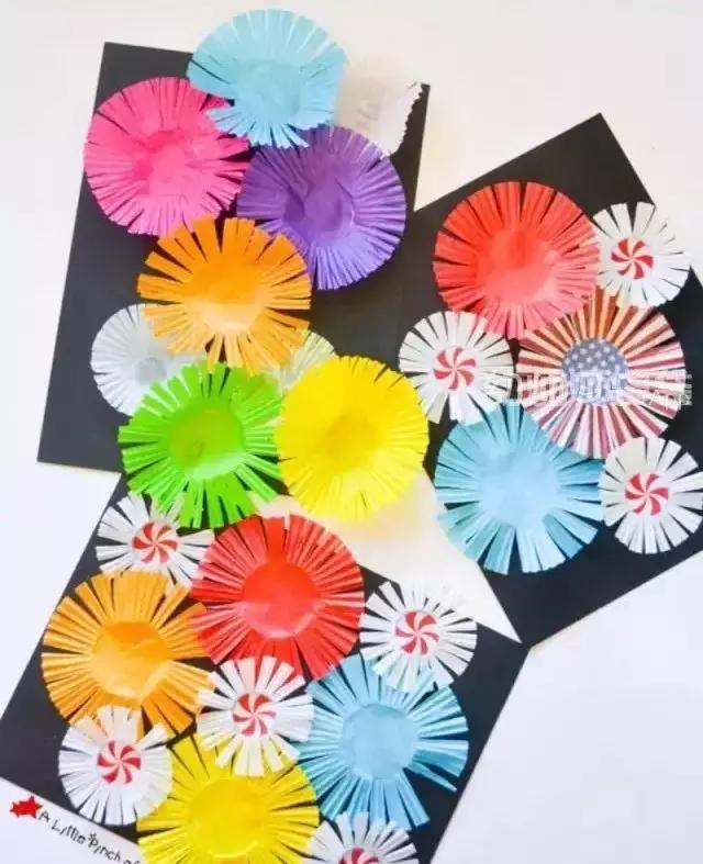 新年创意美术作品春节快乐,创意美术4-6岁新年鞭炮