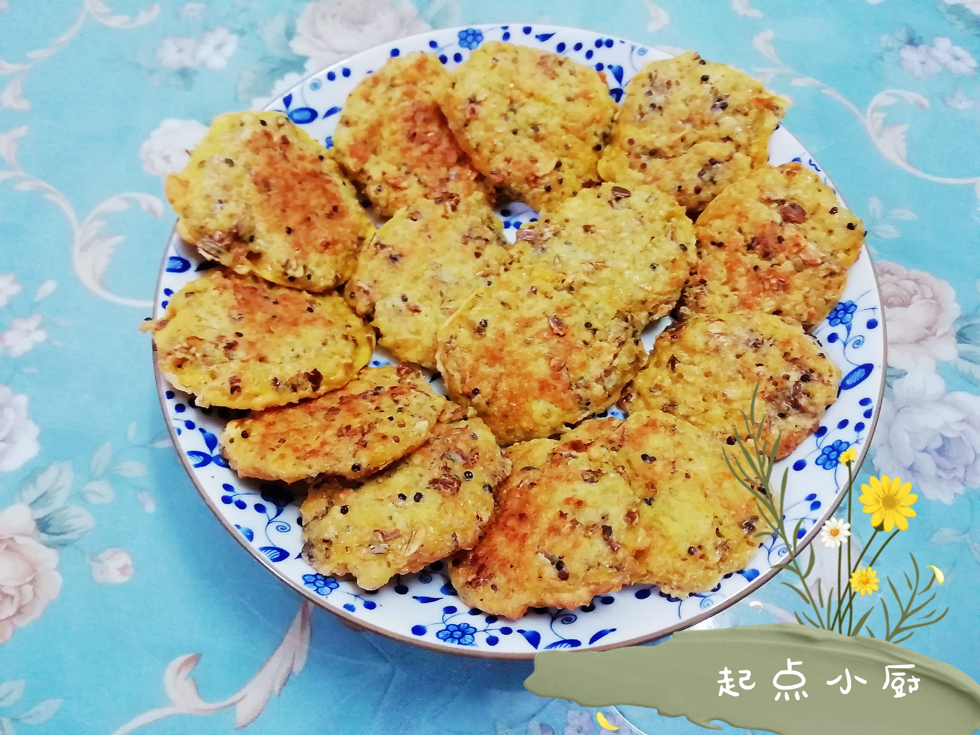 自制低卡解馋抗饿杂粮饼，简单易做零失败，健身保持身材必备零食