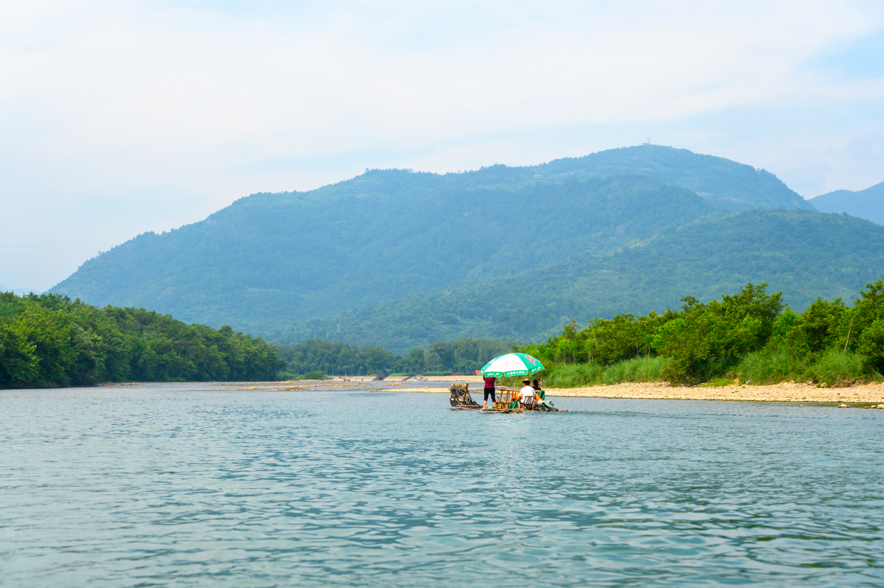 楠溪江漂流美景,楠溪江风景竹筏11月