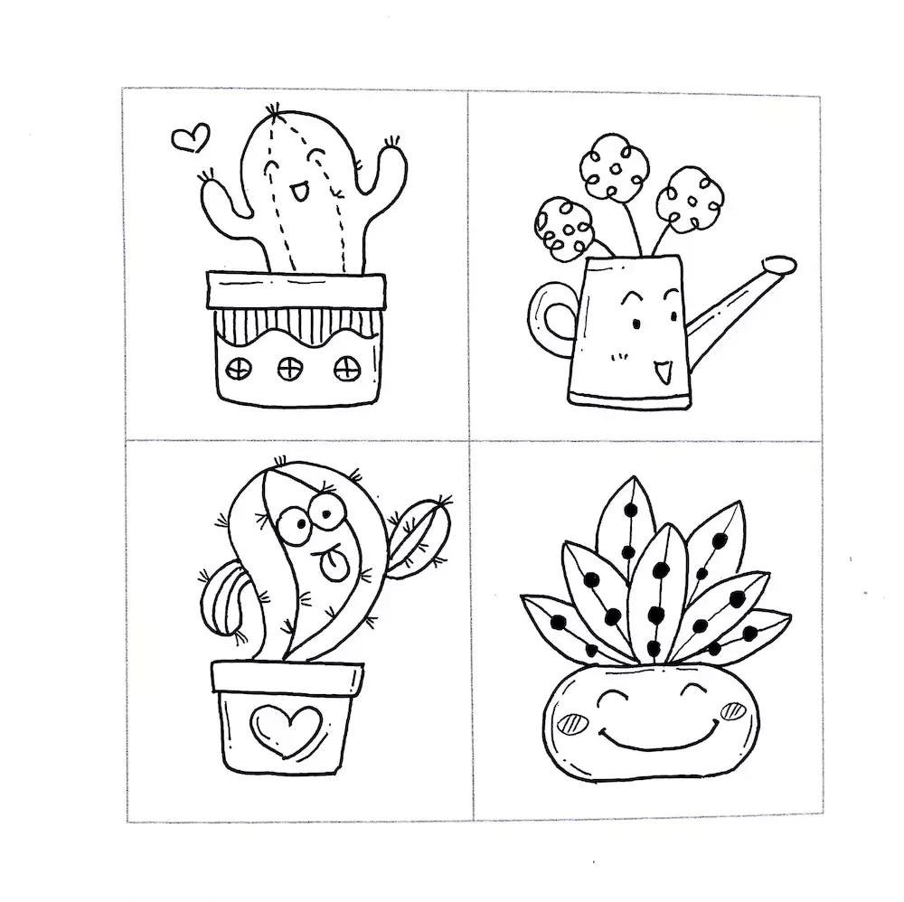 简笔画植物手抄报,手抄报植物简笔画