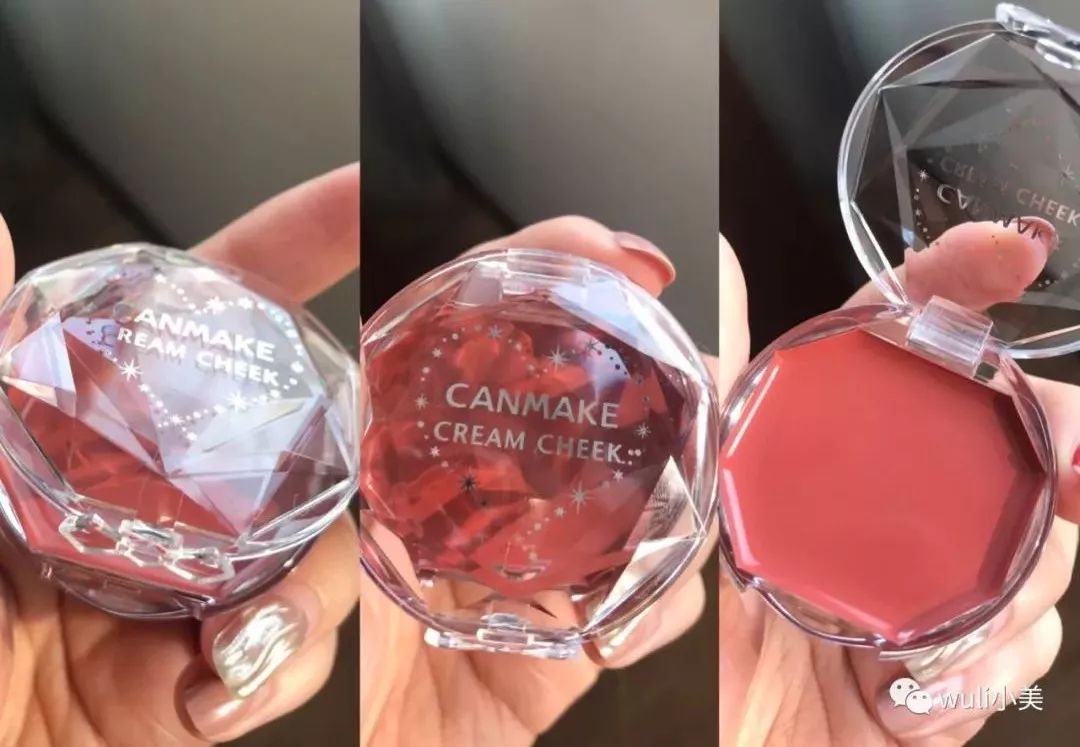 canmake腮红哪个色好看,canmake花瓣腮红03珠光和哑光