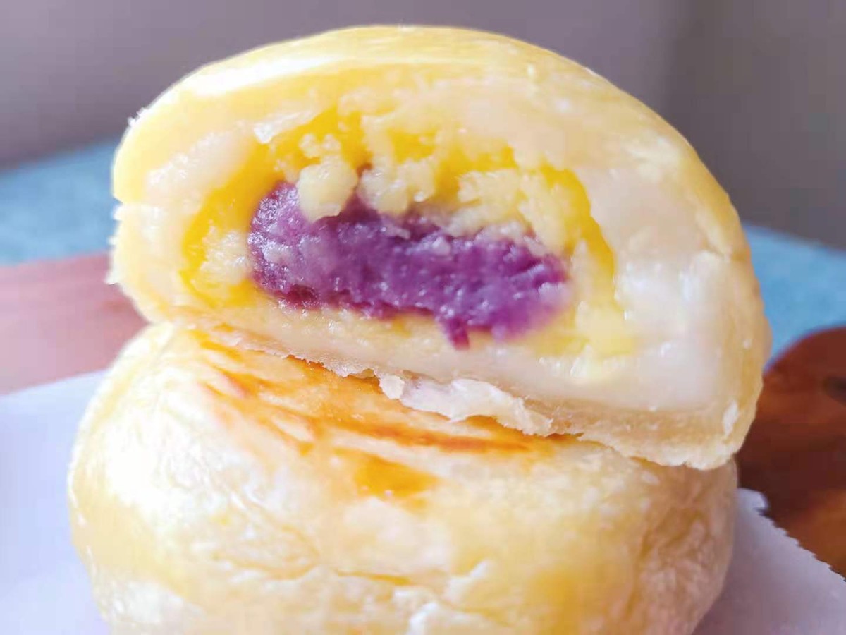 栗子豆沙奶黄椰香酥皮月饼,拉丝麻薯酥皮月饼的奶黄怎么做