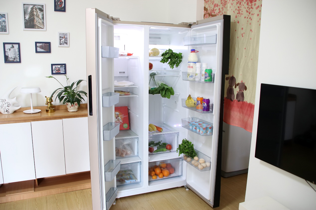 风冷变频双循环大容量美的冰箱,美的超薄冰箱深度60cm评测