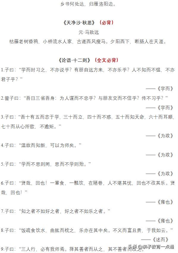 初中需要提前背诵哪些古诗文,初中必背古诗文三峡音频