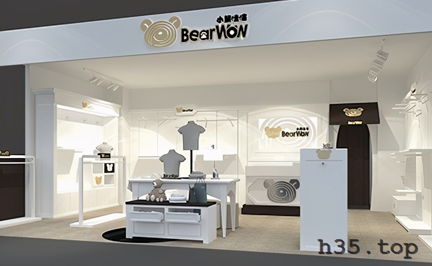 最新童装店双门头装修效果图,童装店怎么装修才有顾客