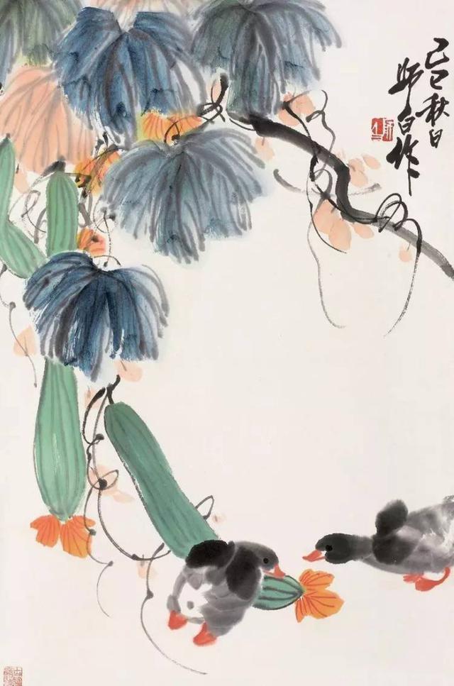 娄师白小鸭子画法,娄师白小鸭子