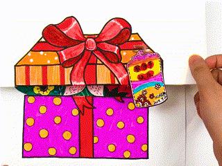 立体圣诞贺卡手工简画,画儿童简单新年贺卡手工