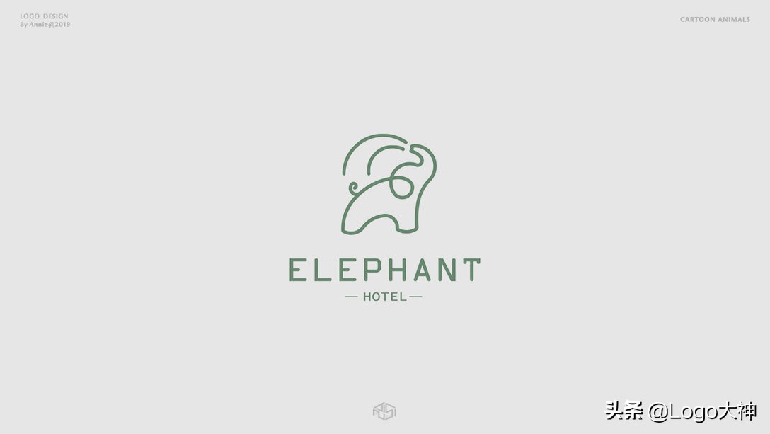 餐饮卡通logo设计,卡通阿婆logo设计