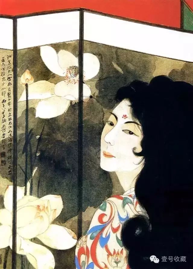 张大千画作美人鹦鹉图,张大千四大美人图真迹