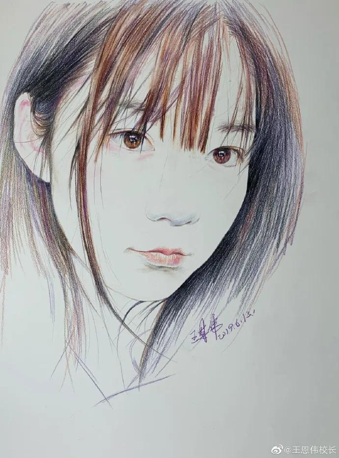 他画遍所有明星，画谁像谁，肖战、热巴、刘亦菲眼神看醉了