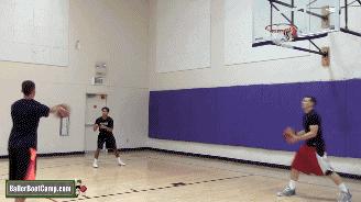 投篮急停急起的脚步练习,配合及对抗中的投篮练习