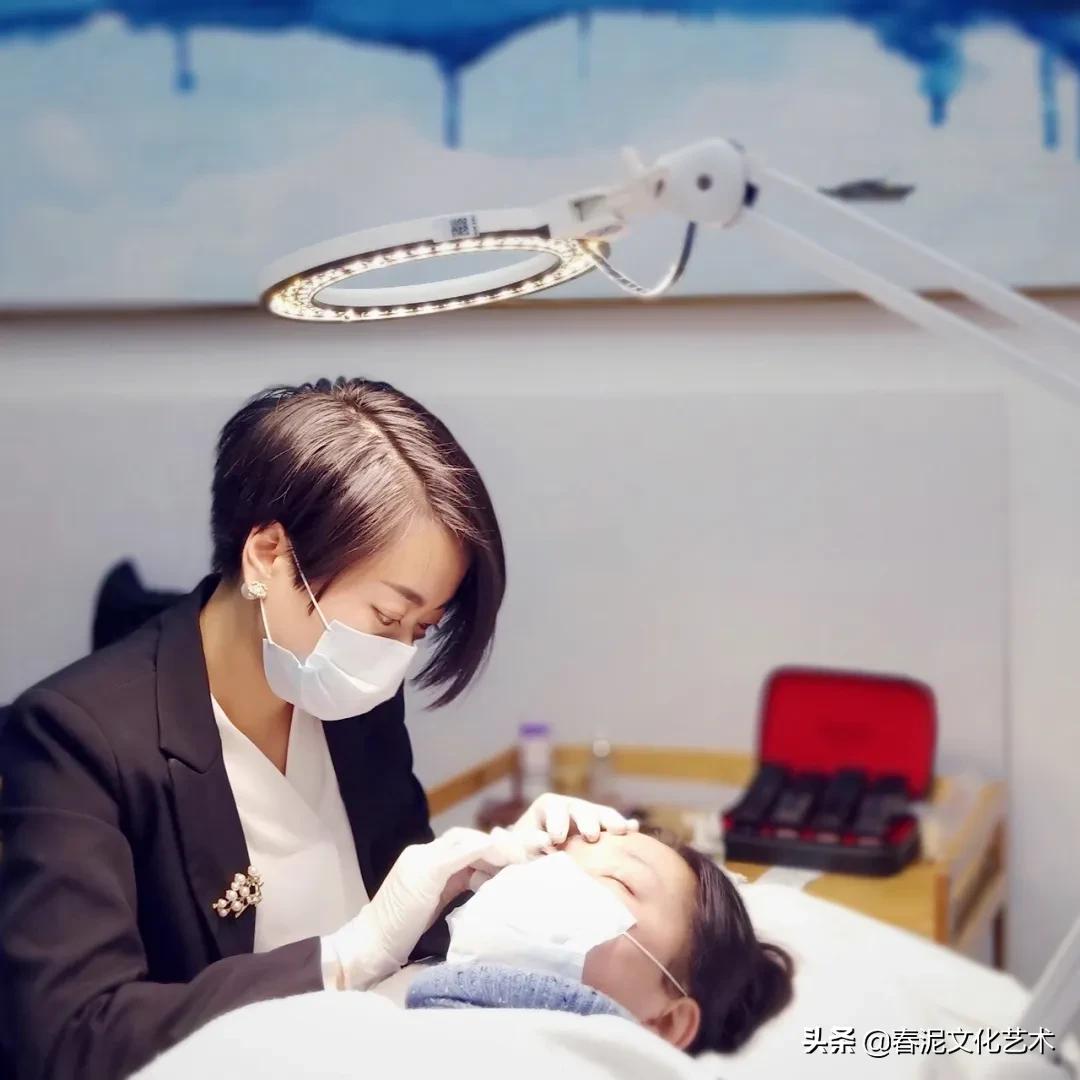 不同肤质纹绣操作视频,平眉画法教程纹绣