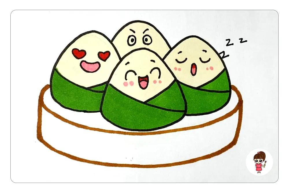 端午节粽子简单又漂亮,我要画端午节的粽子