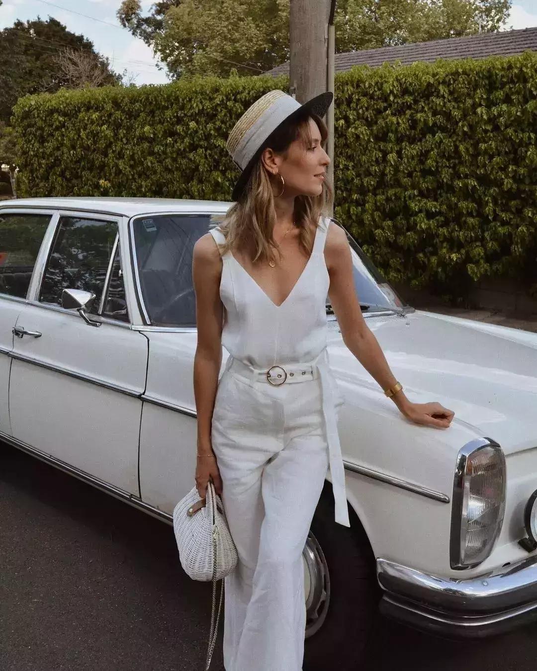 夏天亚麻显瘦气质套装,今夏流行穿亚麻高级爆了