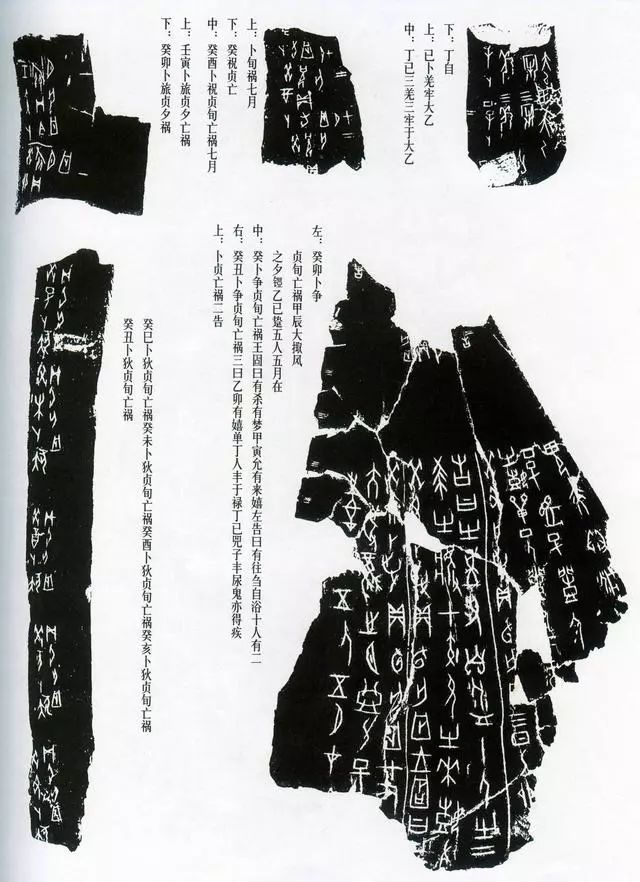 甲骨拓片精选,甲骨文拓片书法作品