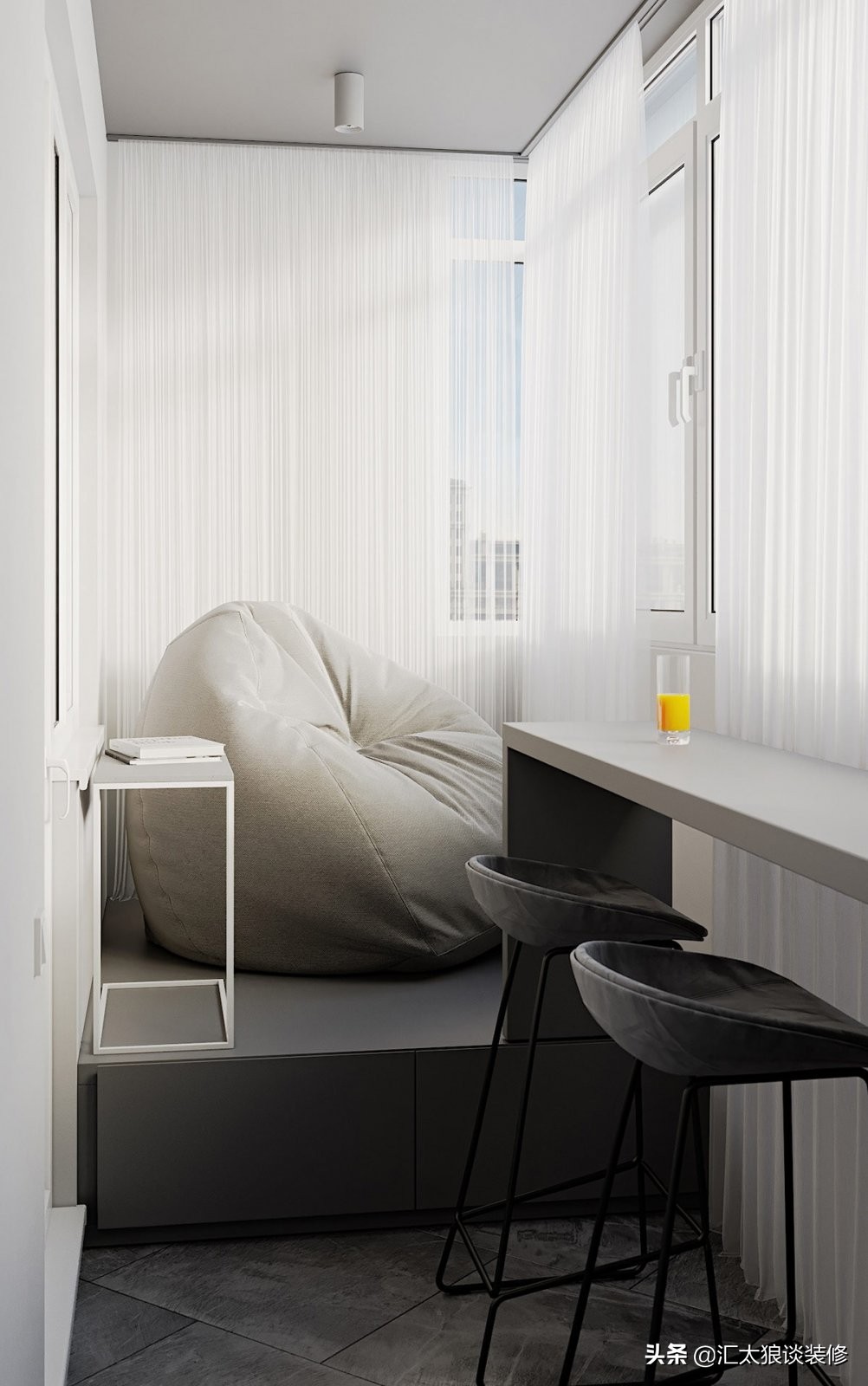 黑白灰的简约空间时尚不过时装修,75平黑白灰简约风