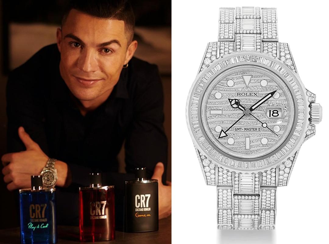 男人有多爱钻石？来看C罗的手腕