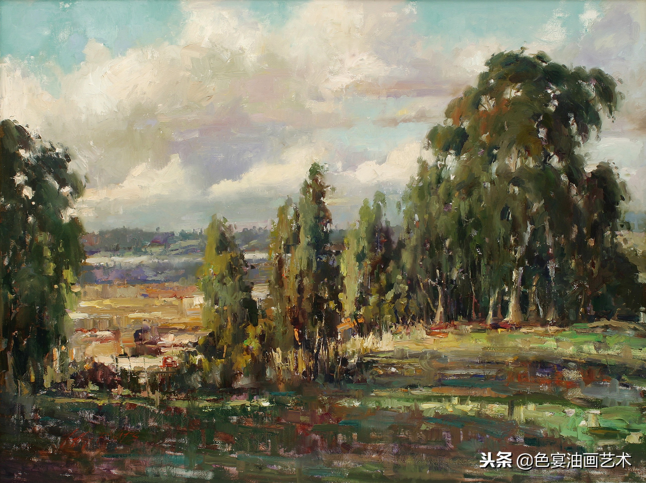 俄罗斯油画大师风景油画教程视频,油画大师油画风景创作教学视频