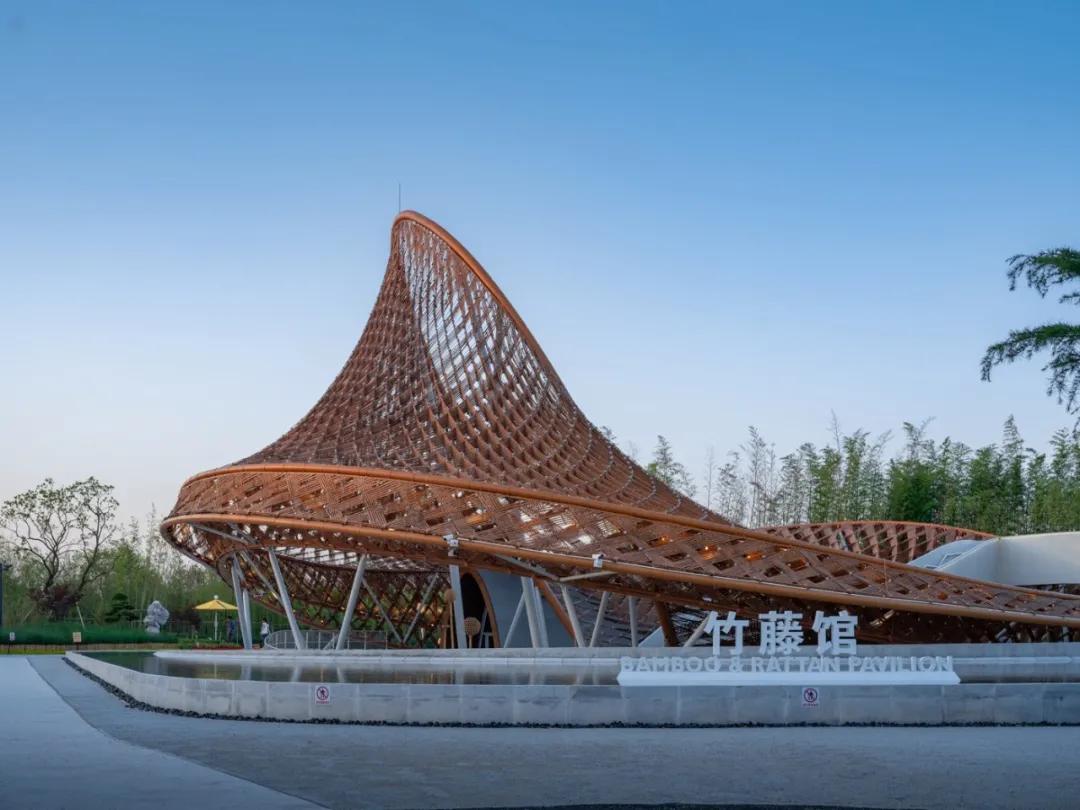 三维编织，第十届中国花卉博览会竹藤馆