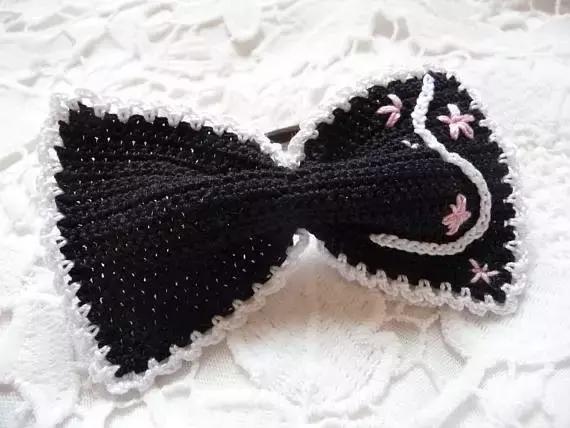 蝴蝶结钩织教程简单小清新,钩织大蝴蝶结的教程