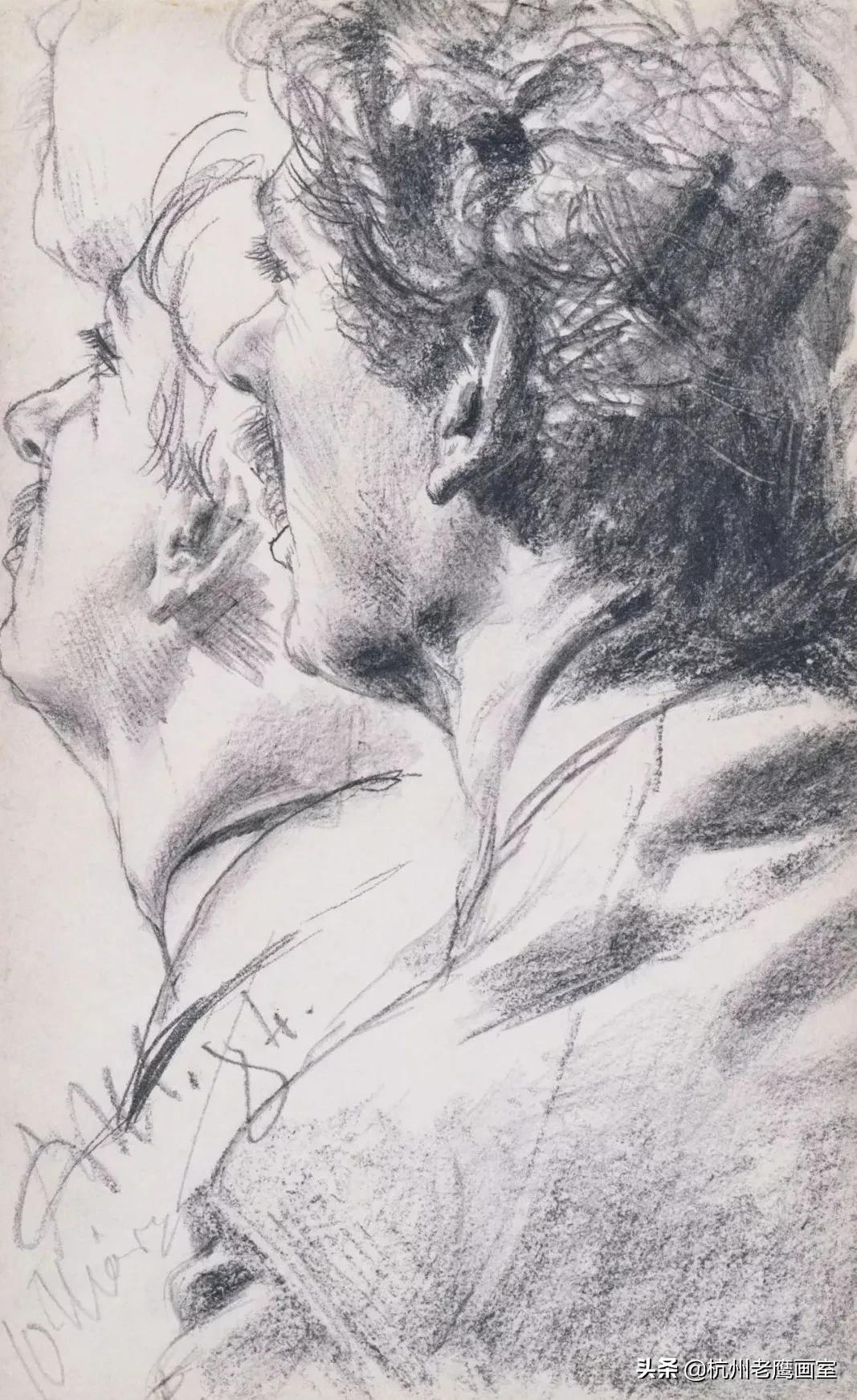 门采尔素描作品的尺寸,门采尔素描高清大图