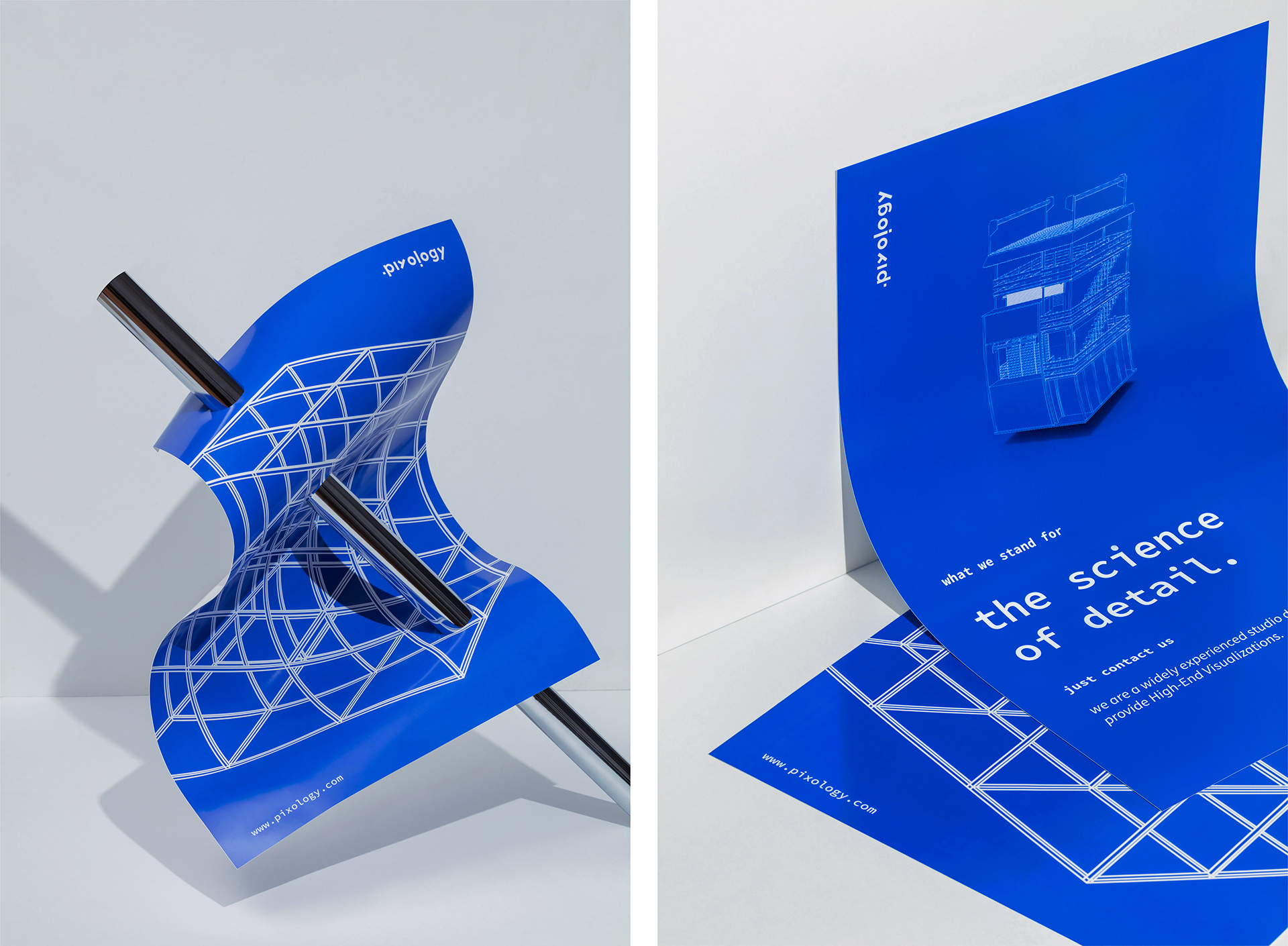 平面设计|Pixology建筑结构可视化品牌形象设计