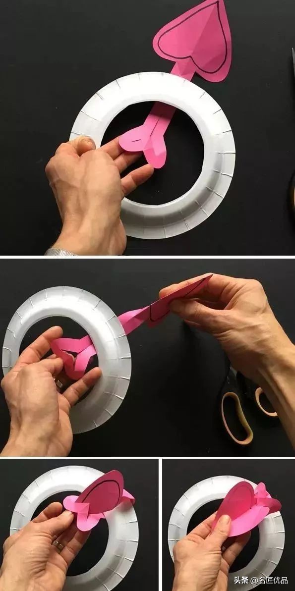 长方形创意纸盘美工作品,纸盘子手工秋天