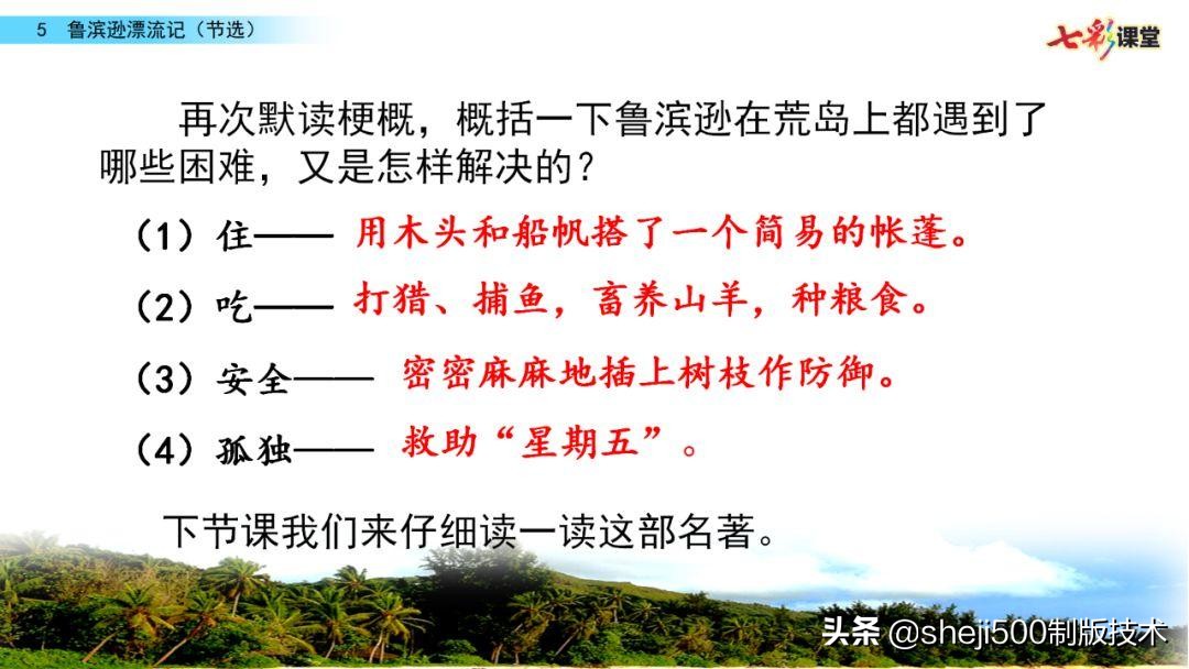 六年级下册鲁滨逊漂流记预习笔记,六下语文书预习笔记鲁滨逊漂流记