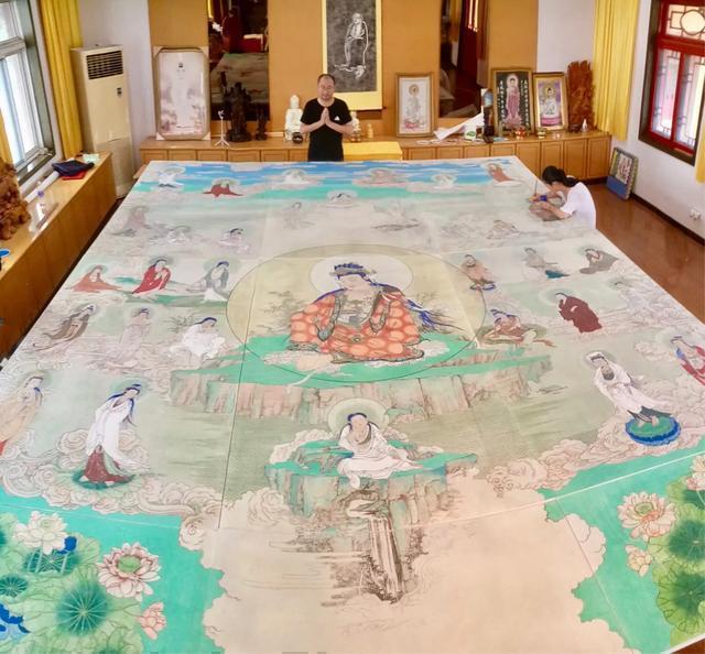 观音菩萨三十二像工笔画,观世音菩萨画像工笔画