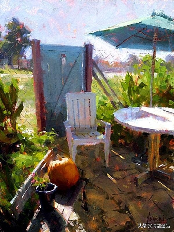 美国艺术家乔biwler油画作品赏析,丽莎印象派油画欣赏