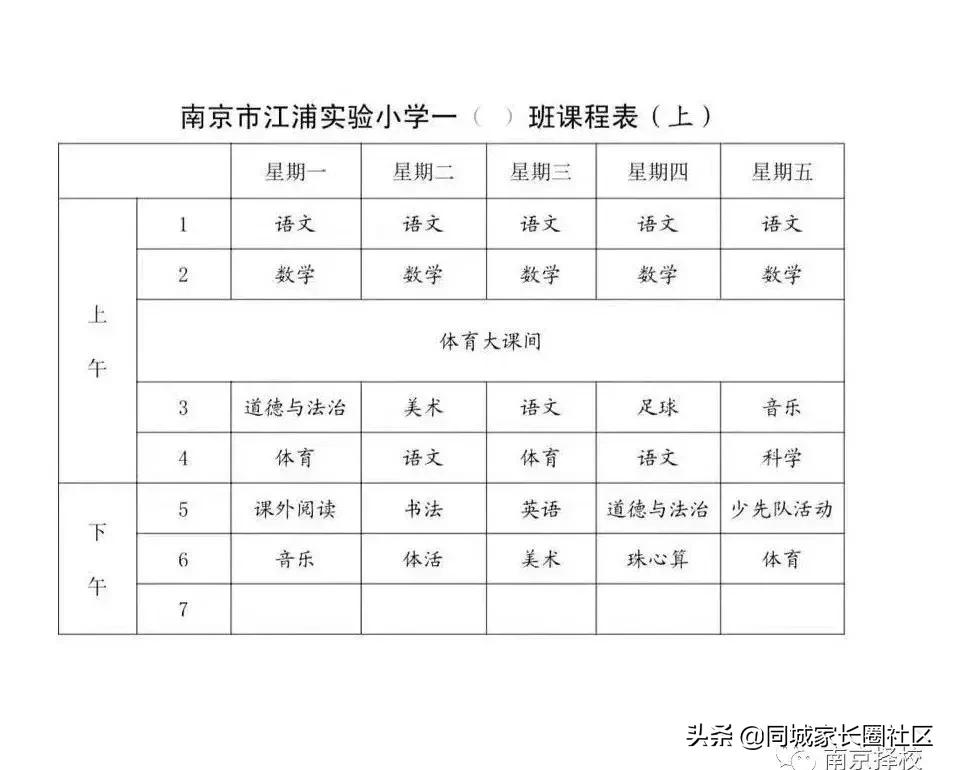 南京20所公办、民办校课程表曝光！这些秘密你看懂了吗？