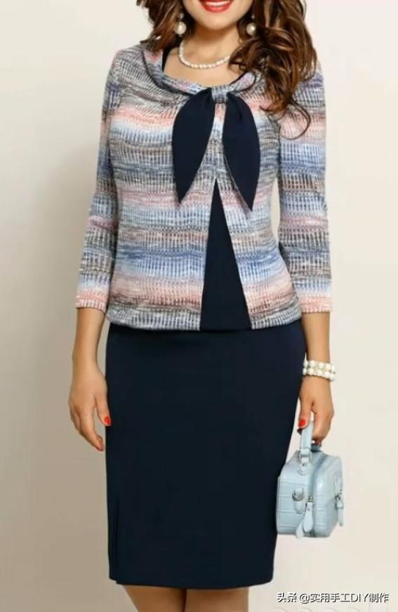 布艺背心套裙,妈妈装40-50岁洋气时髦新款套裙