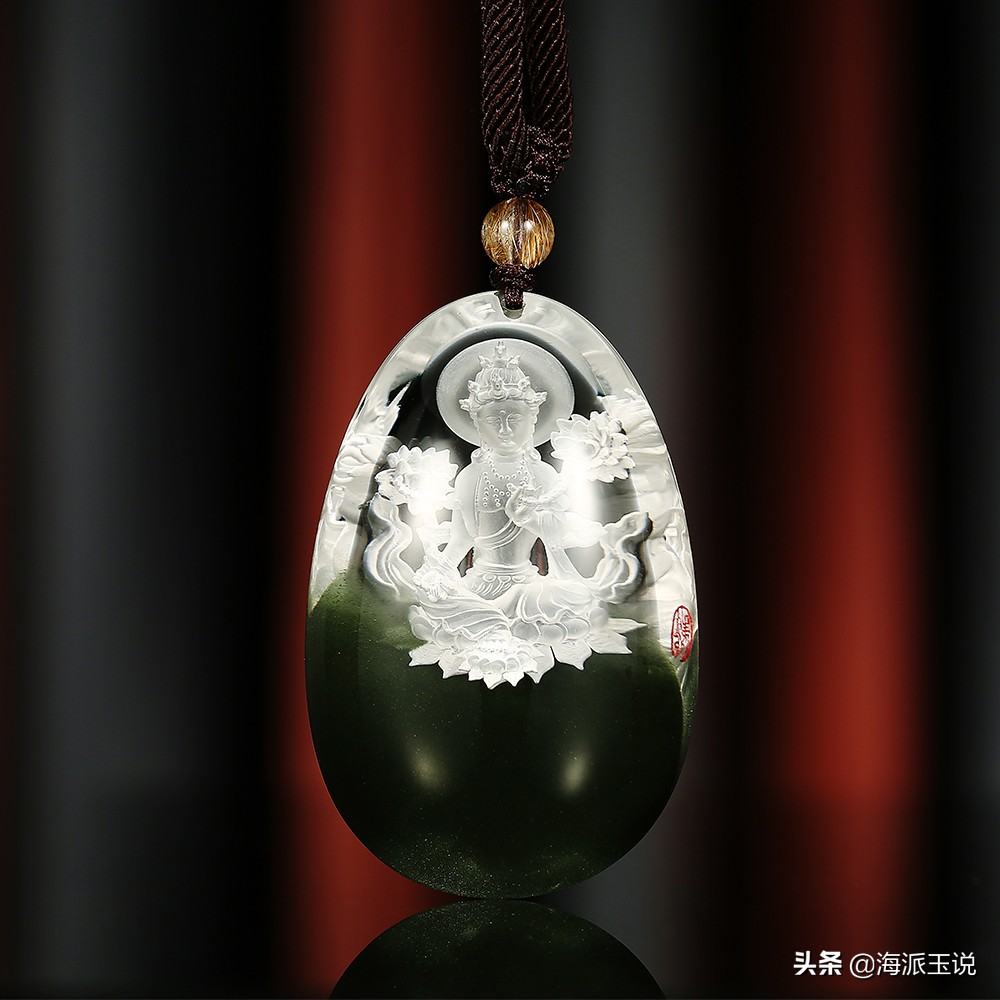 密教石刻造像,水晶内雕密宗佛像