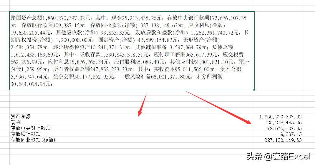 excel表格拆分文本一行拆分多行,文本拆分成表格