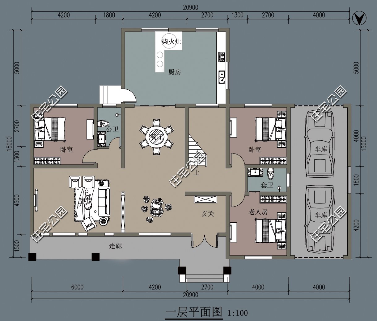 车子买不起，车库必须要，5套带车库的户型合集
