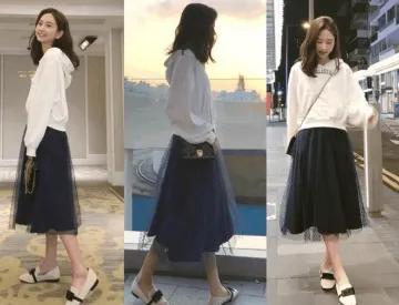 衬衣搭配纱裙方法,小个穿什么样的纱裙显瘦