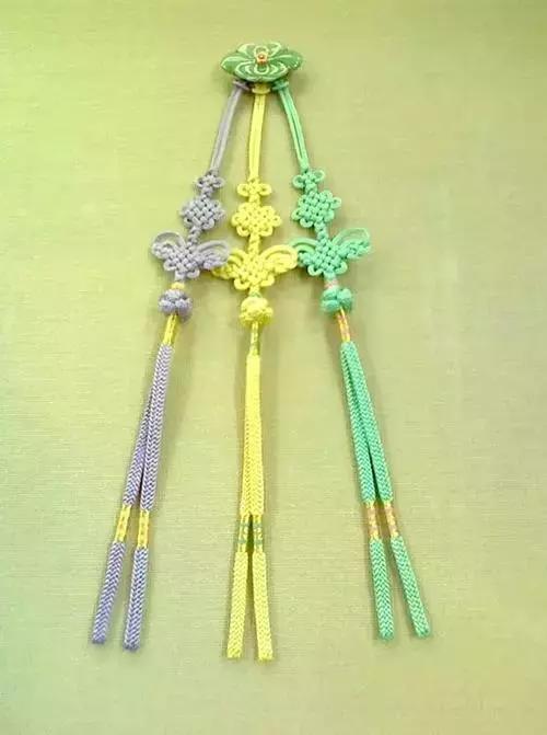 小学生中国结的编法图解,中国结蝴蝶挂件的编法图解