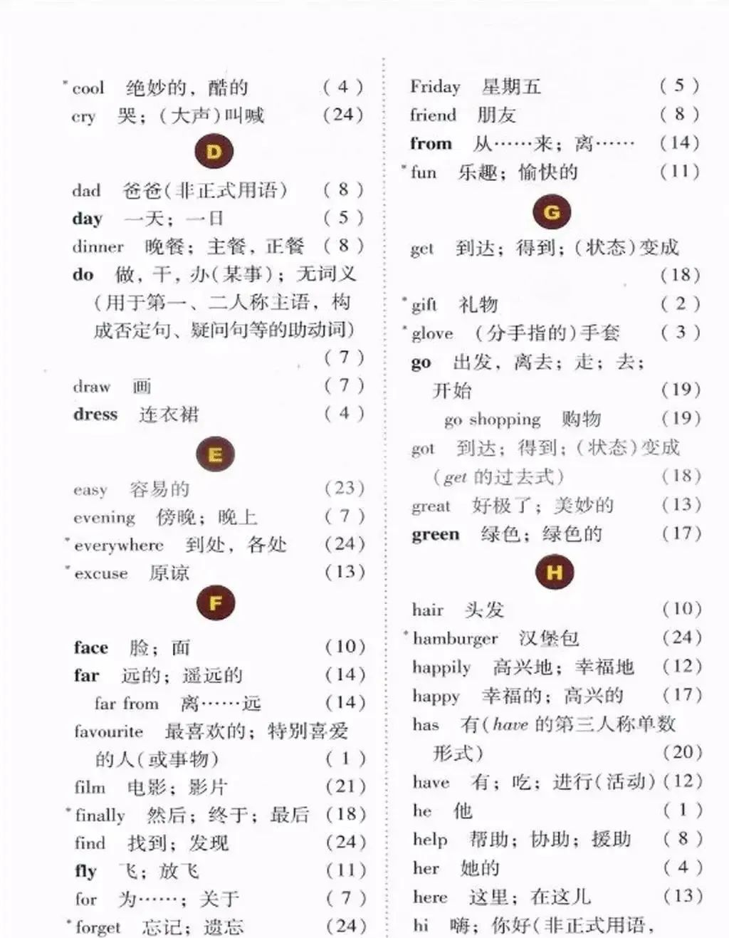 小学英语冀教版四年级上册电子课本（高清可*载下**），暑假预习用