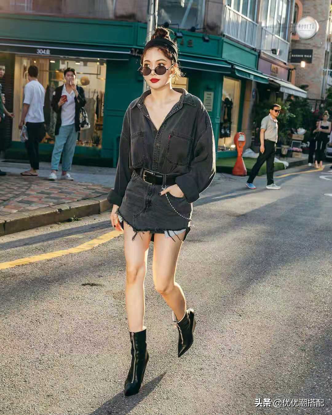 韩国显瘦显高显白服装搭配,30套最火的韩系穿搭简单又好穿