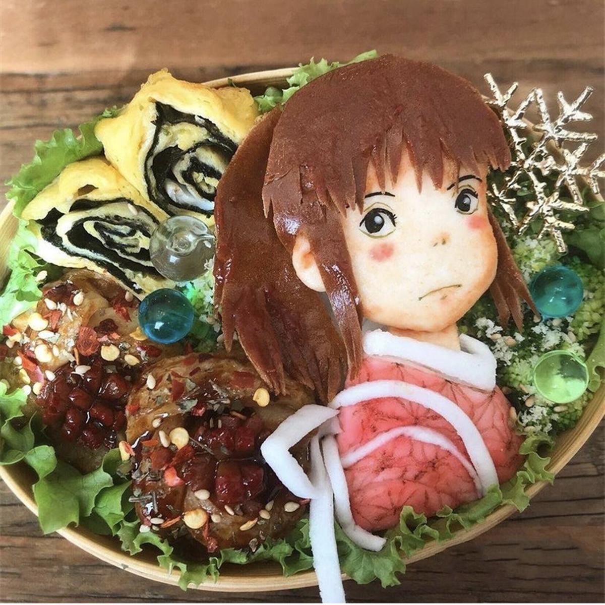 日本妈妈做出立体感十足的便当,不仅有动漫角色,细节还很逼真