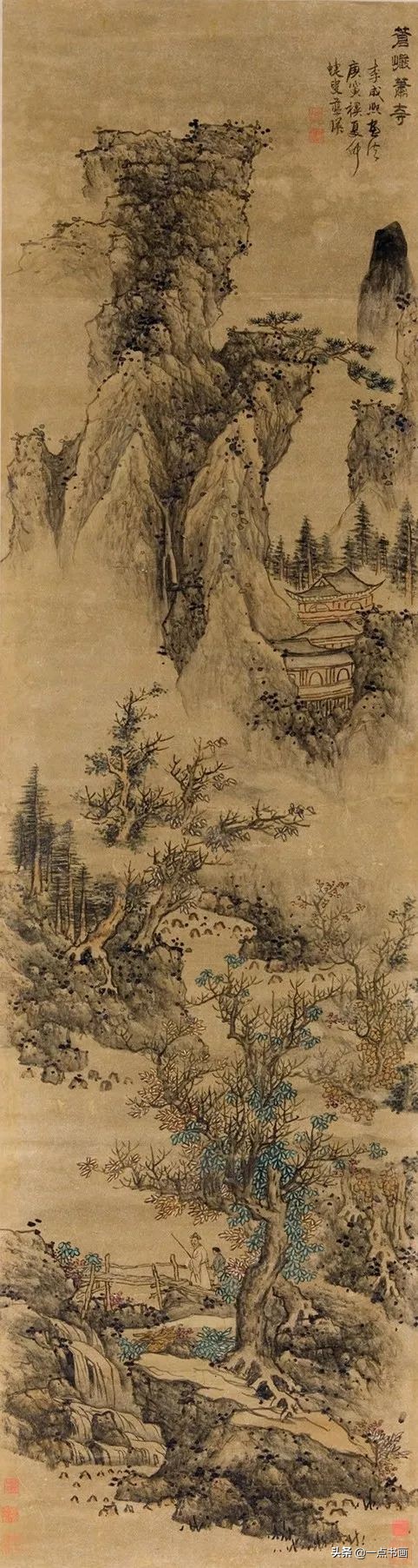 明画家蓝瑛溪山幽居图,明蓝瑛山水画全集